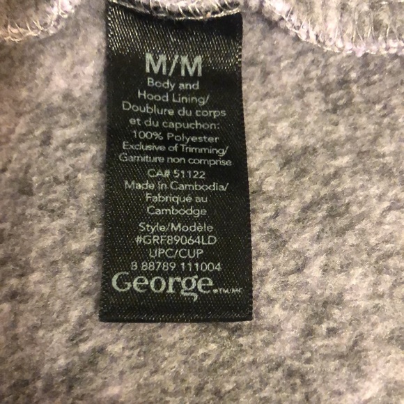 GEORGE Mauve Full On Fleece Lined Hoodie, Size Medium - Picture 3 of 4